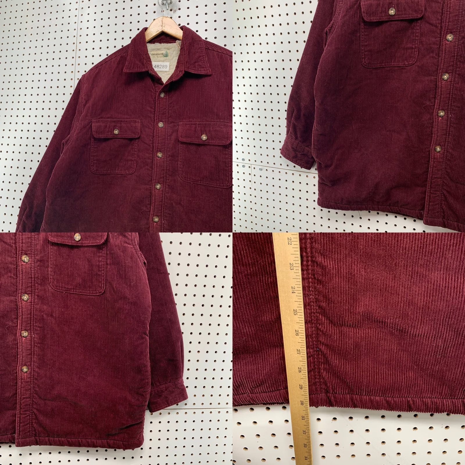 Vintage VINTAGE Fieldmaster Corduroy Button Shirt Jacket Mens L Burgundy Sherpa Lined Shirt Jacket Mens L Burgundy Sherpa Lined Size US L / EU 52-54 / 3 - 8 Thumbnail