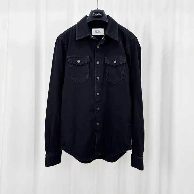 Givenchy Givenchy Black Denim Long Sleeve Shirt 0089 Size XS / US 0-2 / IT 36-38 - 1 Thumbnail