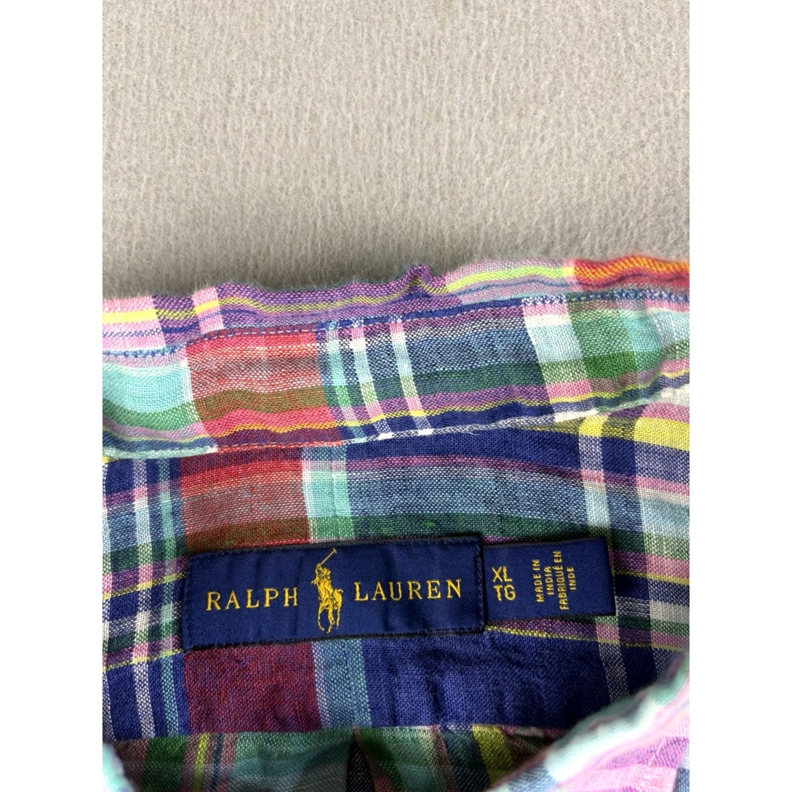 Polo Ralph Lauren Polo Ralph Lauren Shirt Men XL Multicolor Plaid Linen Button Down Pony Size US XL / EU 56 / 4 - 4 Thumbnail