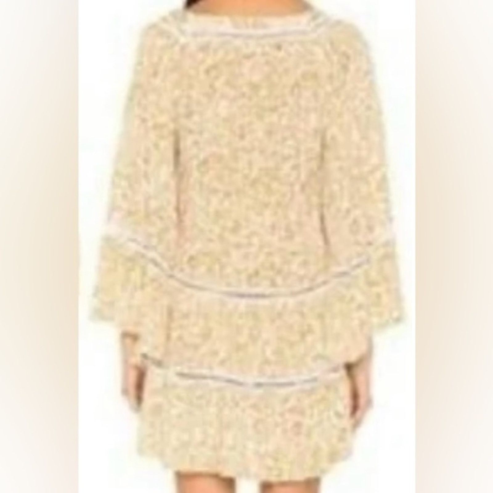 Free People Free People Talk About It Cream and Brown Tunic, size small Size S / US 4 / IT 40 - 2 Thumbnail