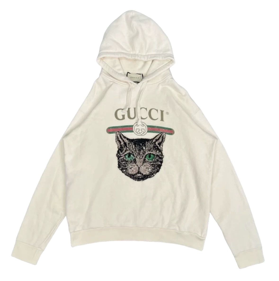 Gucci Gucci Sequin Cat Embroidery Hoodie Size L Size US L / EU 52-54 / 3 - 1 Thumbnail