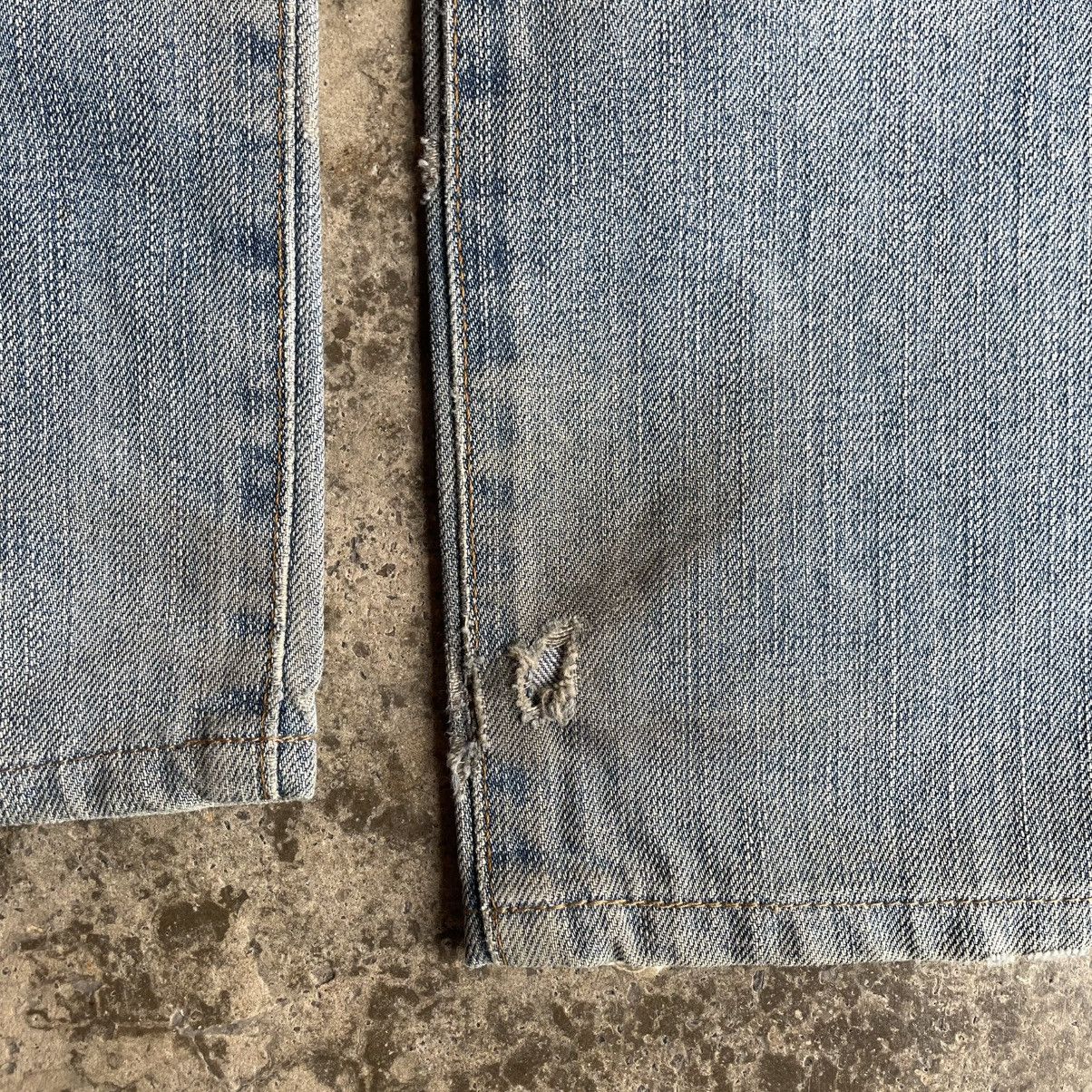 Edwin 🔥Vintage Edwin 503Z Stoned Washed Ripped Distress Jeans Size US 31 - 8 Thumbnail