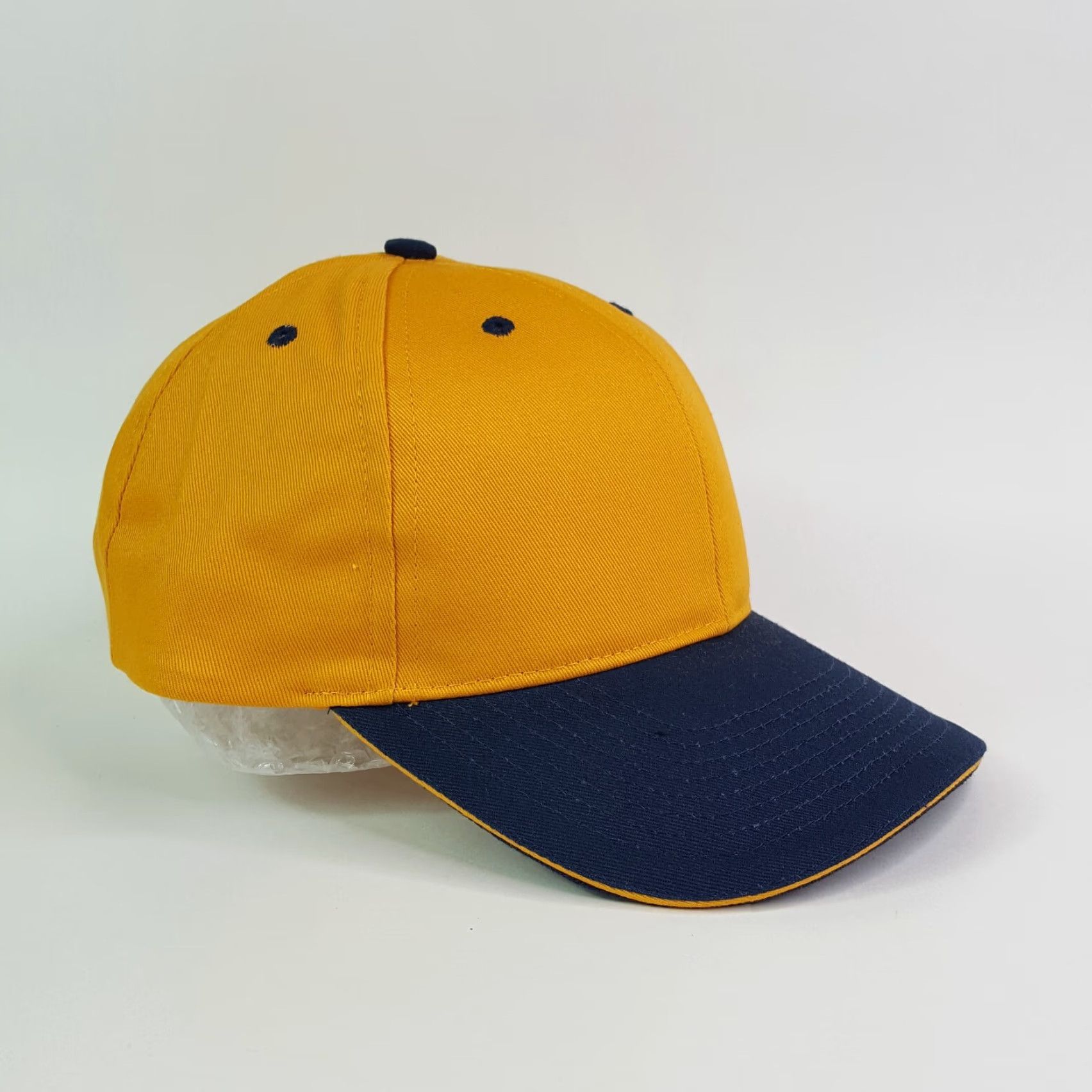 Vintage VINTAGE Town Talk Yellow Twill Snapback Adjustable Hat Baseball Cap Men Casual 90s Sports Athletic Embroidered Solid Cotton Cap Size ONE SIZE - 3 Thumbnail