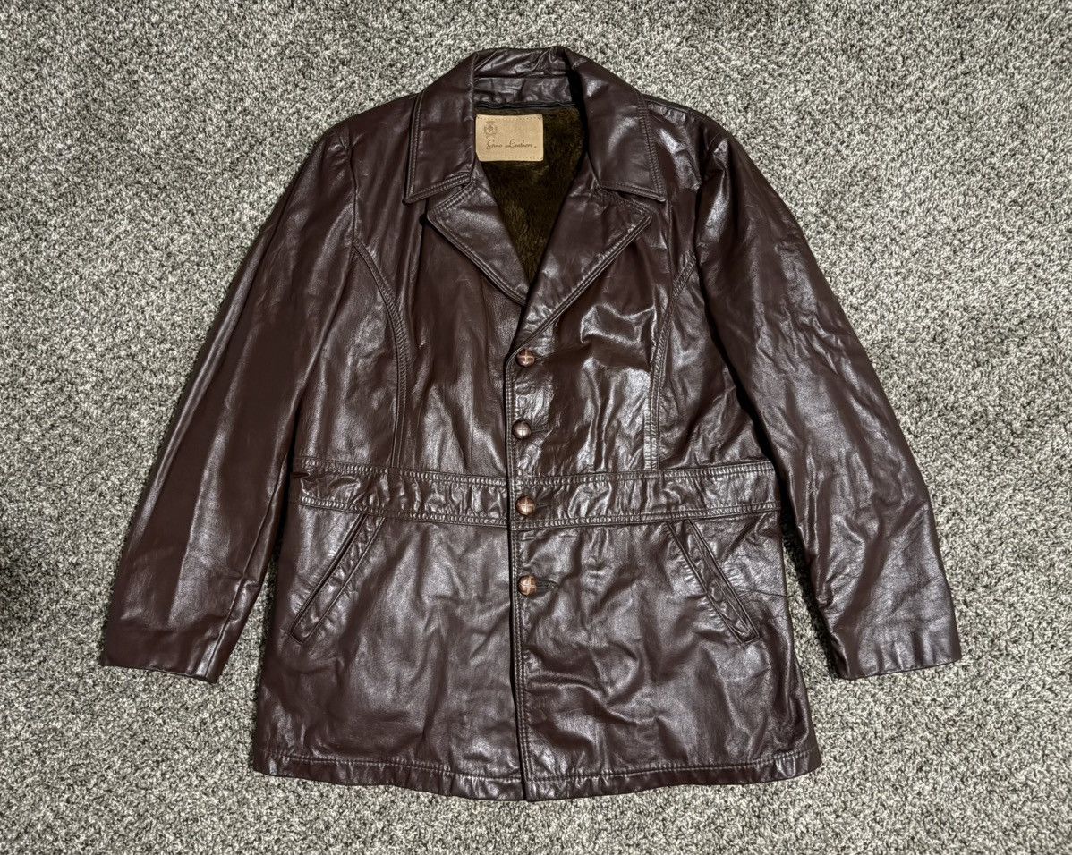 Vintage Vintage Gino Leathers Genuine Brown Leather Coat Size US M / EU 48-50 / 2 - 1 Thumbnail