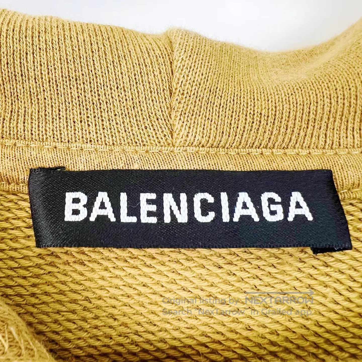 Balenciaga Yellow Oversized Hoodie with Front Pocket. Size US XS / EU 42 / 0 - 5 Thumbnail