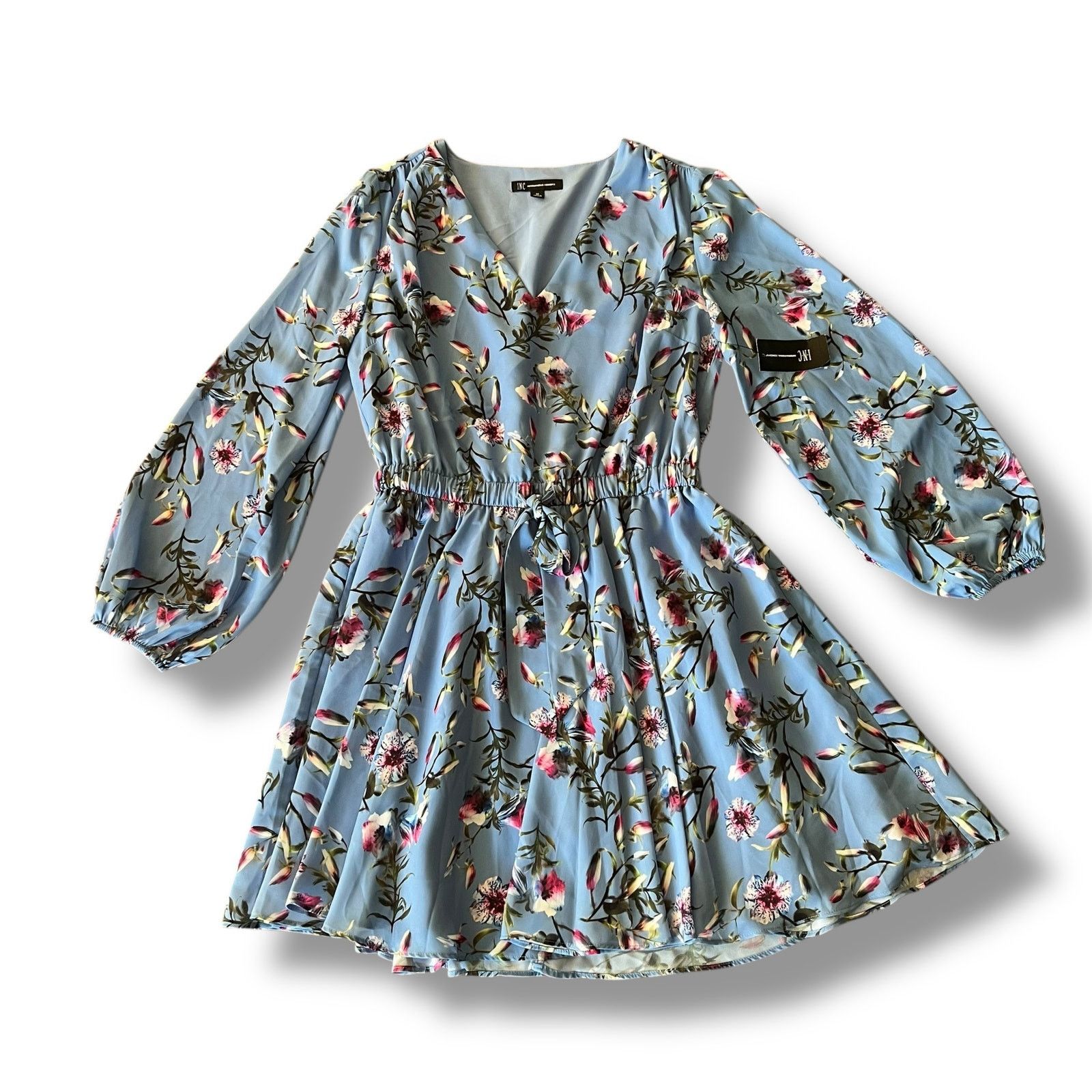 Other INC International Concepts floral waist tie dress Size M / US 6-8 / IT 42-44 - 8 Thumbnail