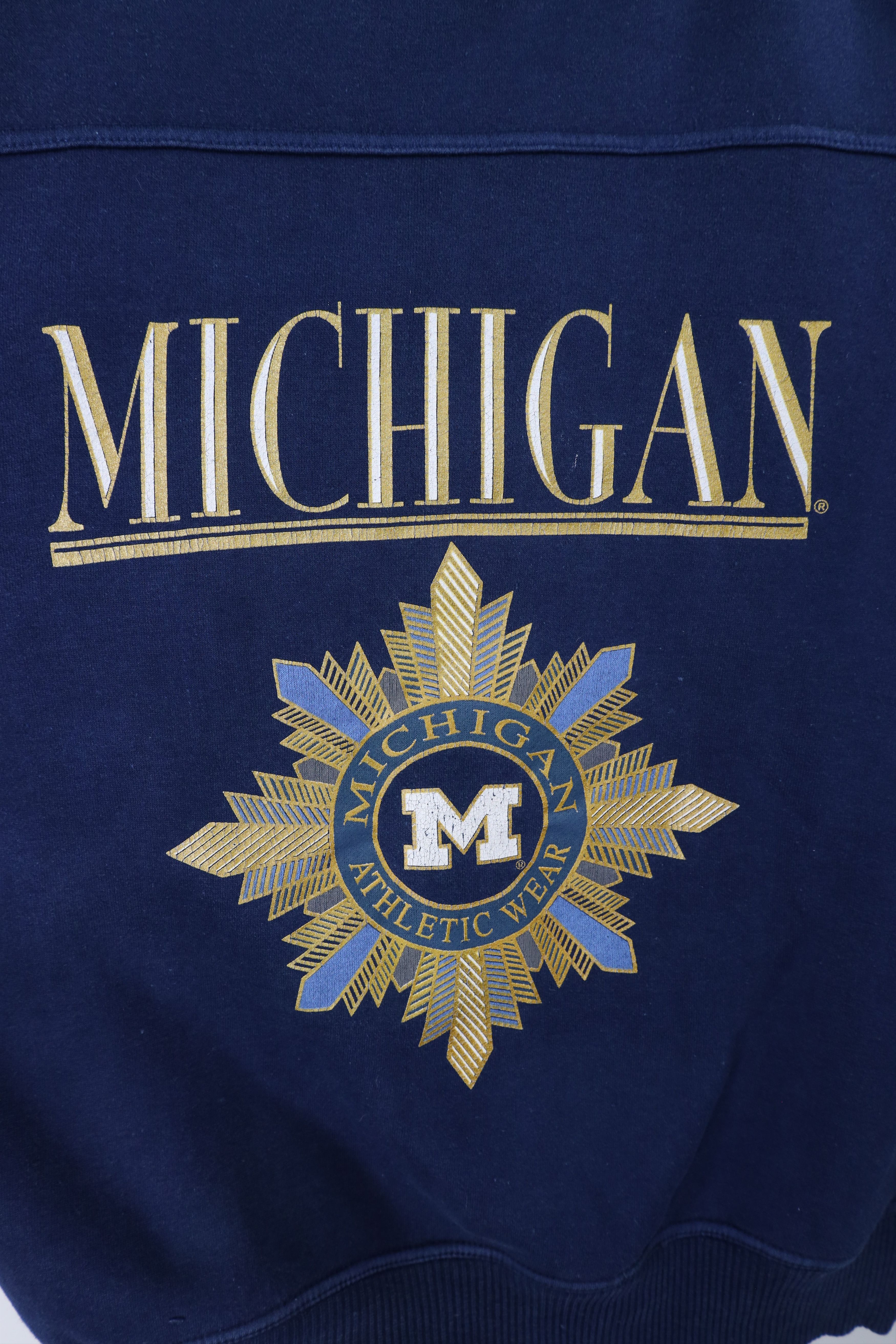 Vintage Vintage 90s Spell University of Michigan Heavy Sweatshirt Size US L / EU 52-54 / 3 - 4 Thumbnail