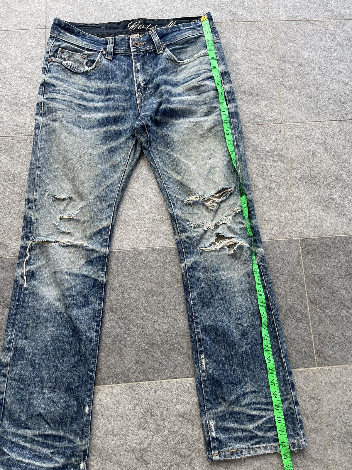 Japanese Brand Vintage Cate Mer selvedge Distressed Denim Pants Size US 33 - 18 Thumbnail