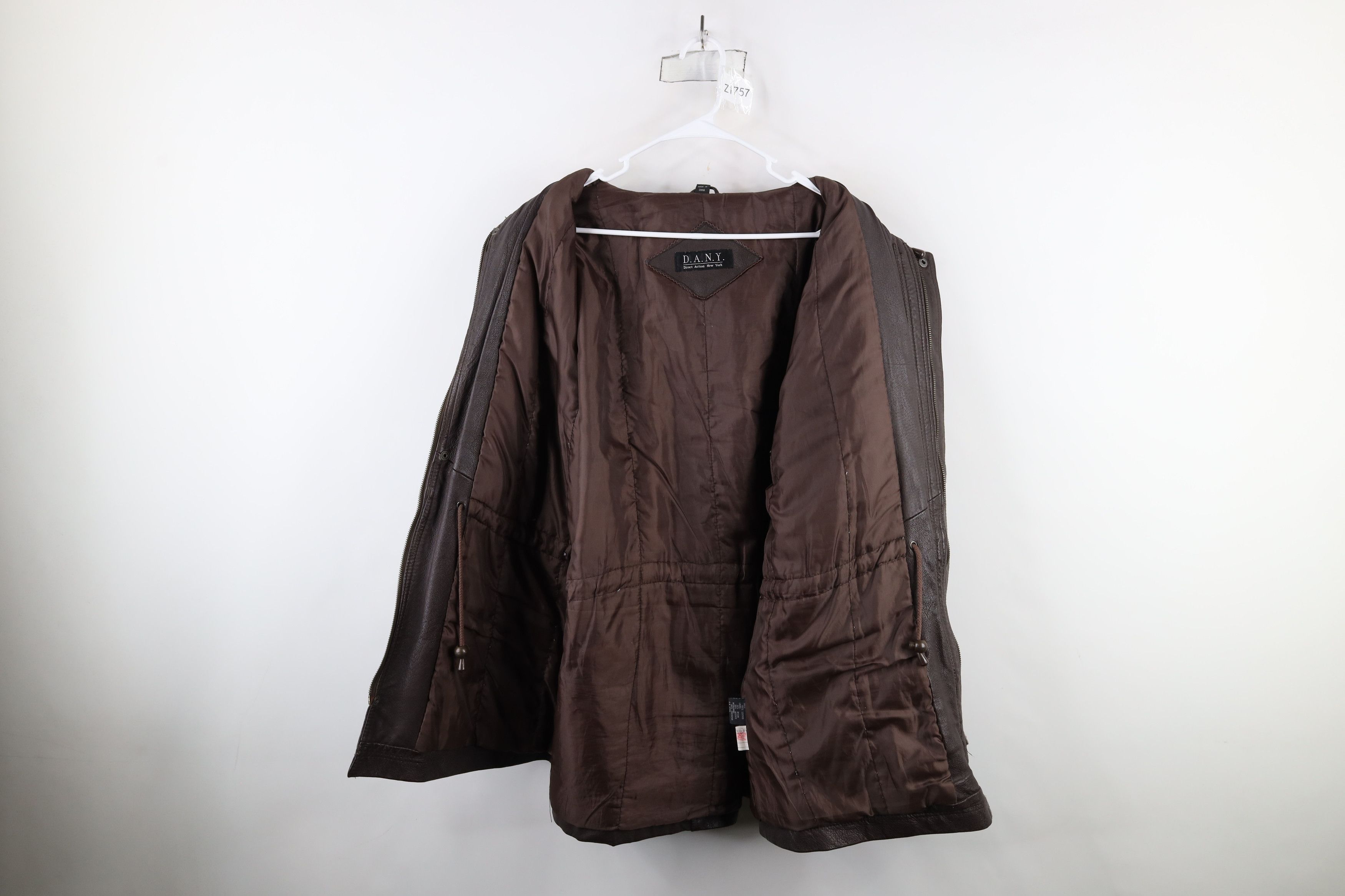 Vintage Vintage 90s Streetwear Leather Hooded Chore Barn Jacket Size US M / EU 48-50 / 2 - 11 Thumbnail
