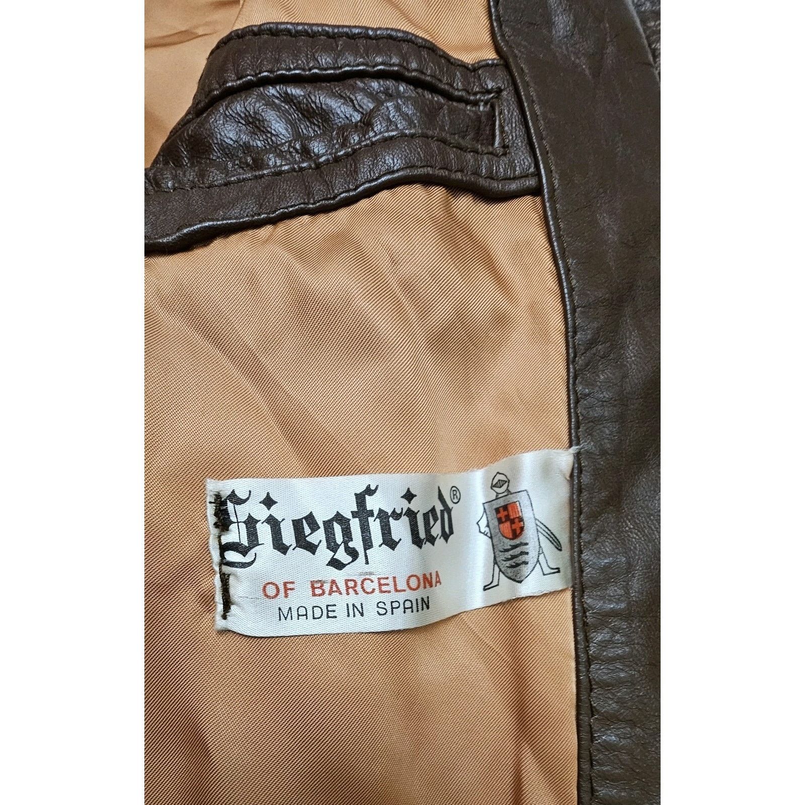 Other Siegfried Barcelona Spain VTG Leather Plazer Coffee 42 Size US XS / EU 42 / 0 - 7 Thumbnail