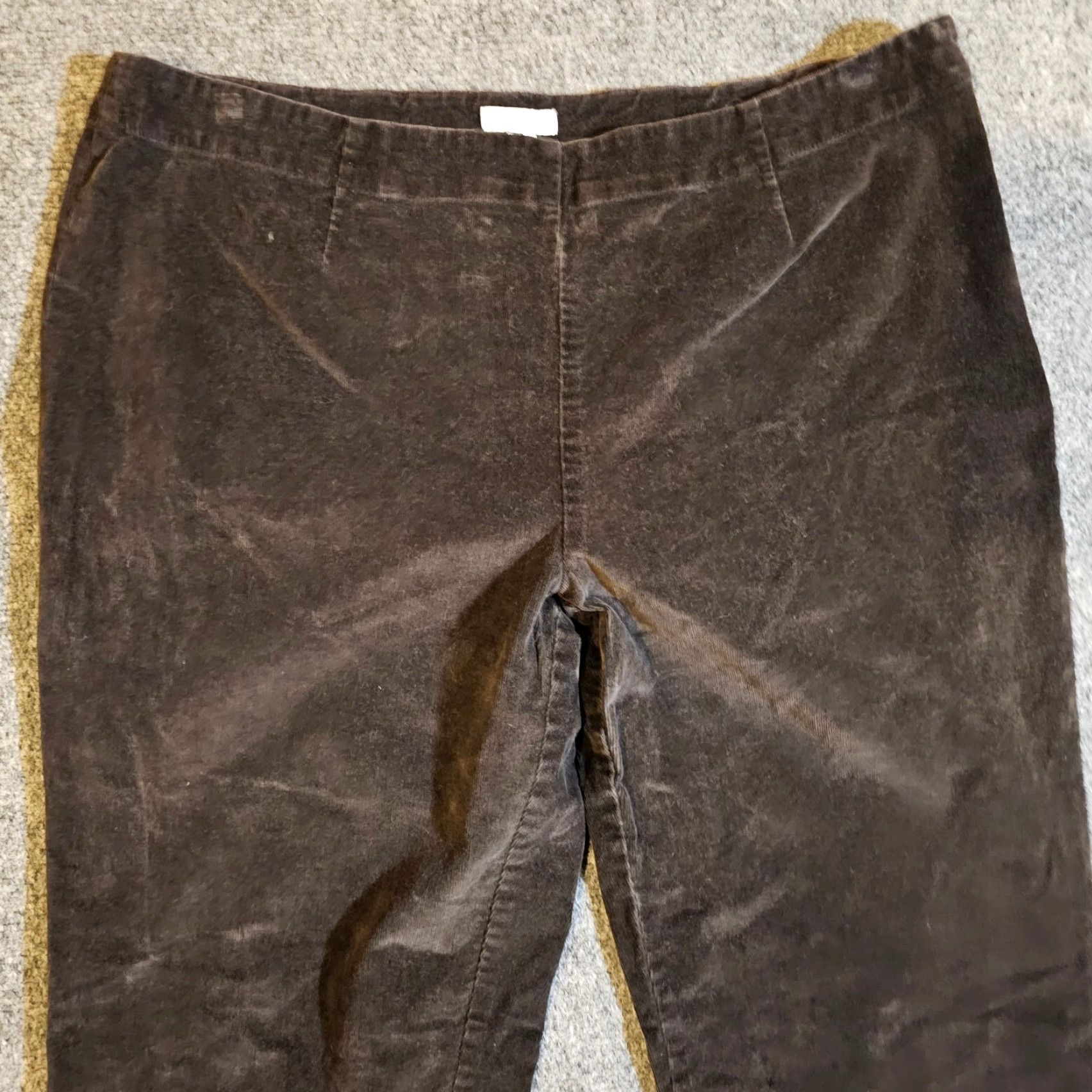 J. Jill J. Jill Pants Womens 18 Brown Corduroy Tapered Stretch Casual Dress Pants Plus Womens Size 40" / US 18 - 2 Thumbnail