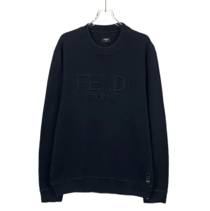 Fendi Fendi Men's Black Cotton Sweatshirt L Size 0089 Size US L / EU 52-54 / 3 - 1 Thumbnail