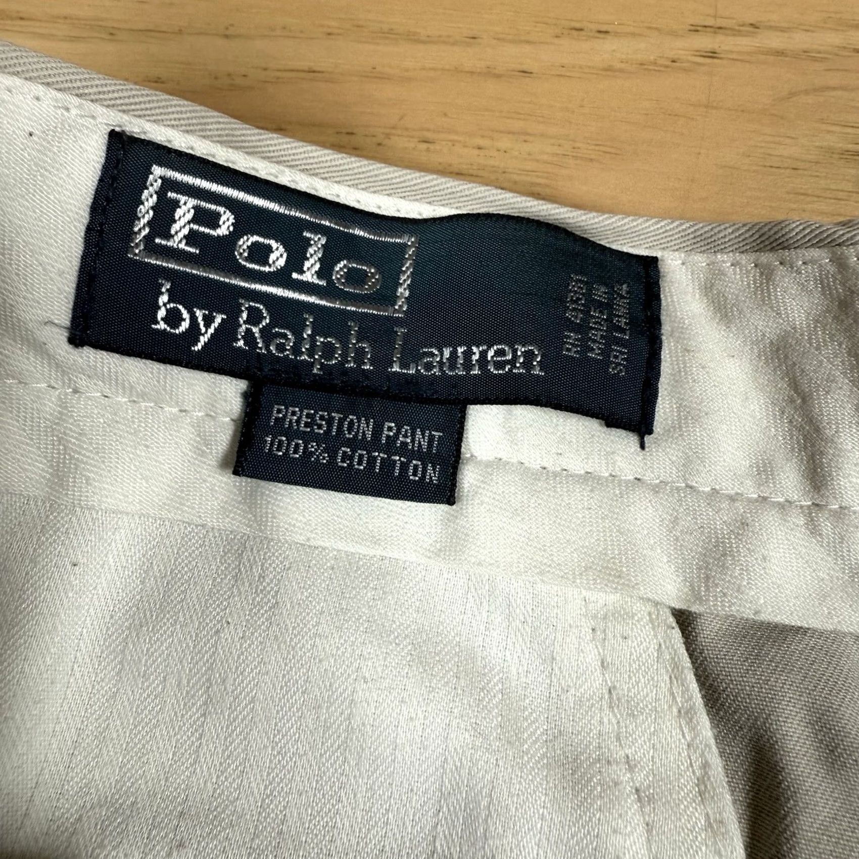 Polo Ralph Lauren VINTAGE Polo Ralph Lauren Preston Pants Mens 32x32 Khaki Straight Leg Classic Polo Ralph Lauren Andrew Chino USA 32 Beige Mens Size US XS / EU 42 / 0 - 4 Thumbnail