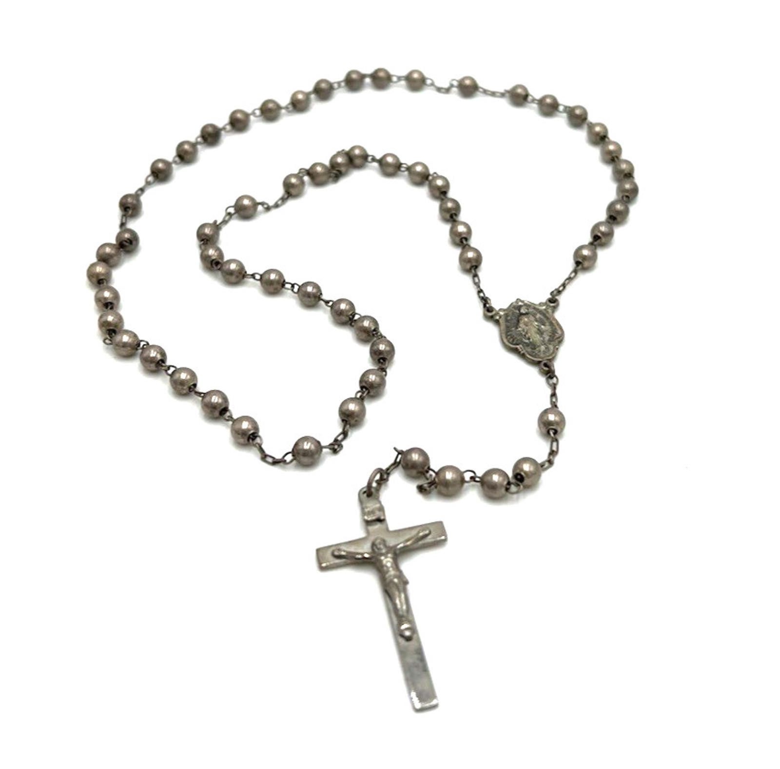 Other DIROMA Sterling Silver Rosary Crucifix Mary Medal Necklace Size ONE SIZE - 1 Thumbnail