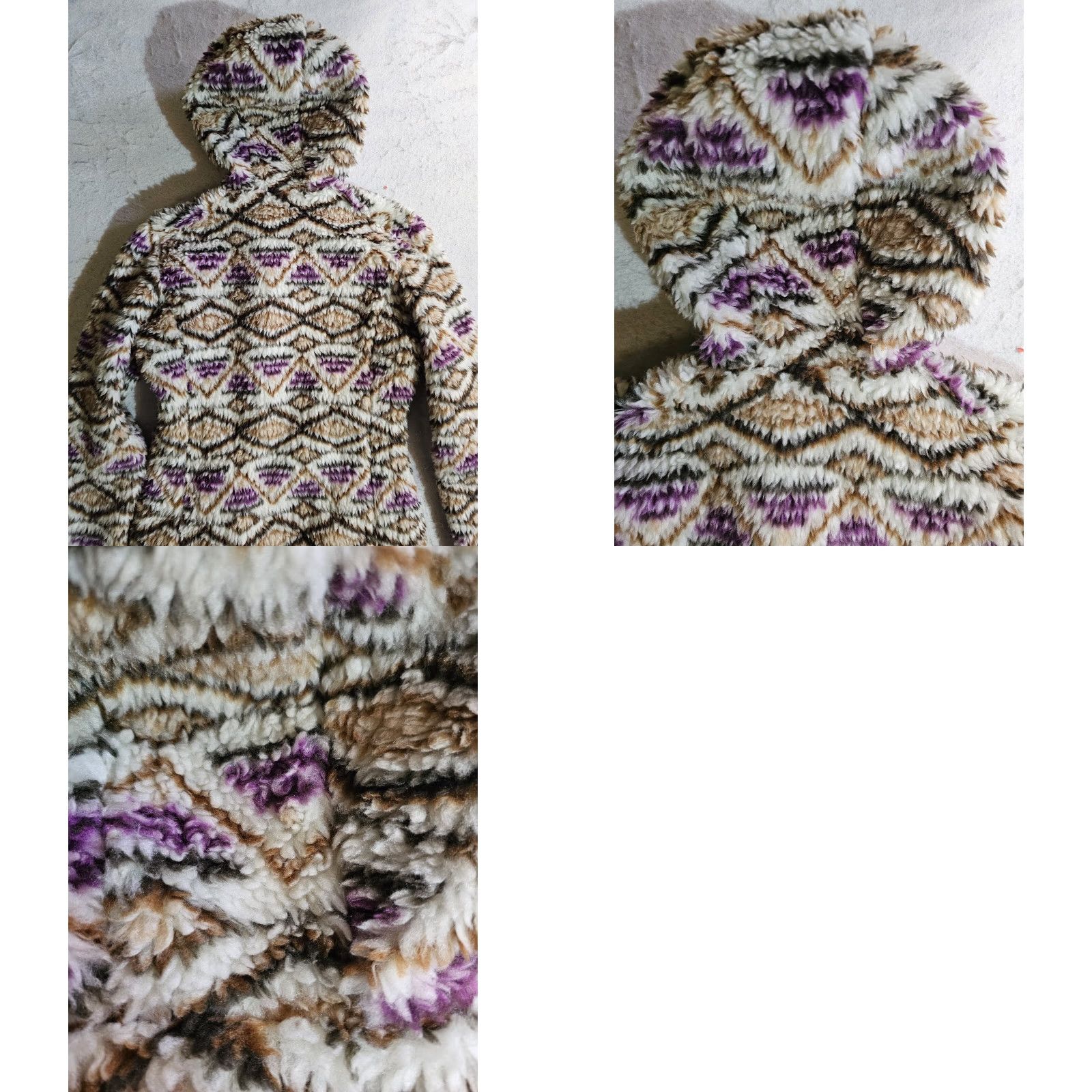 Patagonia VINTAGE Patagonia Retro-X Fleece Full-Zip Hooded Womens Sz M Gold & Purple Jacket Size M / US 6-8 / IT 42-44 - 8 Thumbnail