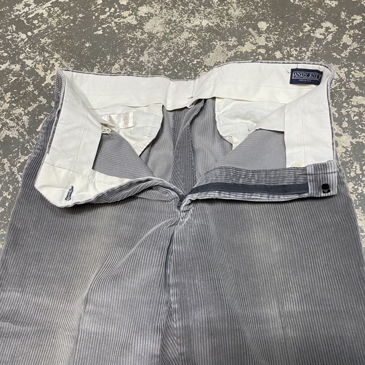 Lands' End Vintage Lands End Thick Corduroy Grey Baggy Y2k Pants Size US 34 / EU 50 - 4 Thumbnail