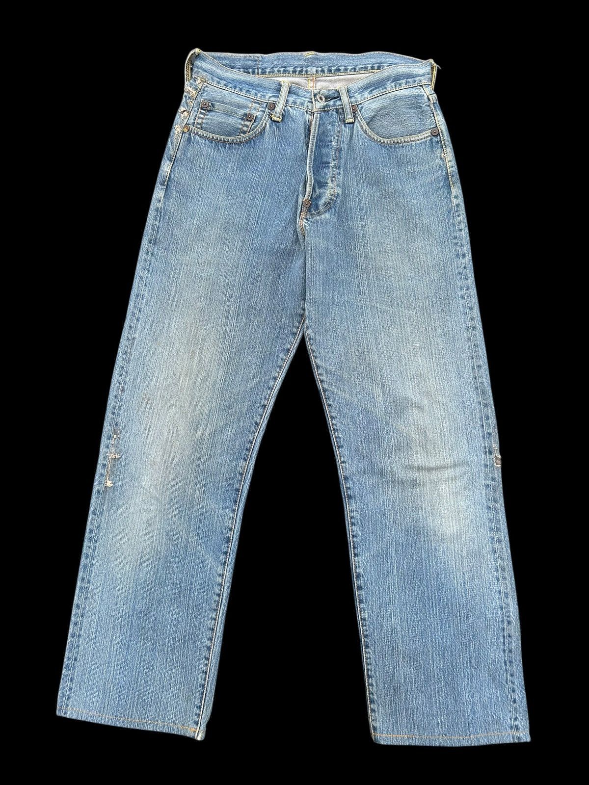 Japanese Brand × Kapital × Vintage Evisu Selvedge Distressed Evisu Paris Denim Jeans Size US 30 / EU 46 - 5 Thumbnail