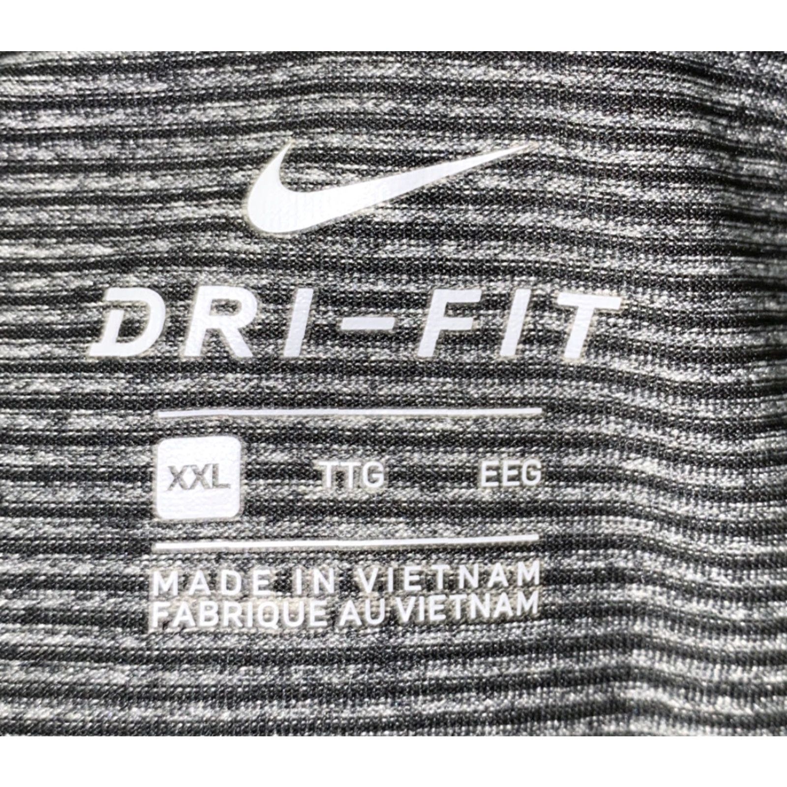 Nike Nikr Dri-Fit Nike Mens Gray/Black Striped Polo Shirt 2XL Size Size US XXL / EU 58 / 5 - 6 Thumbnail