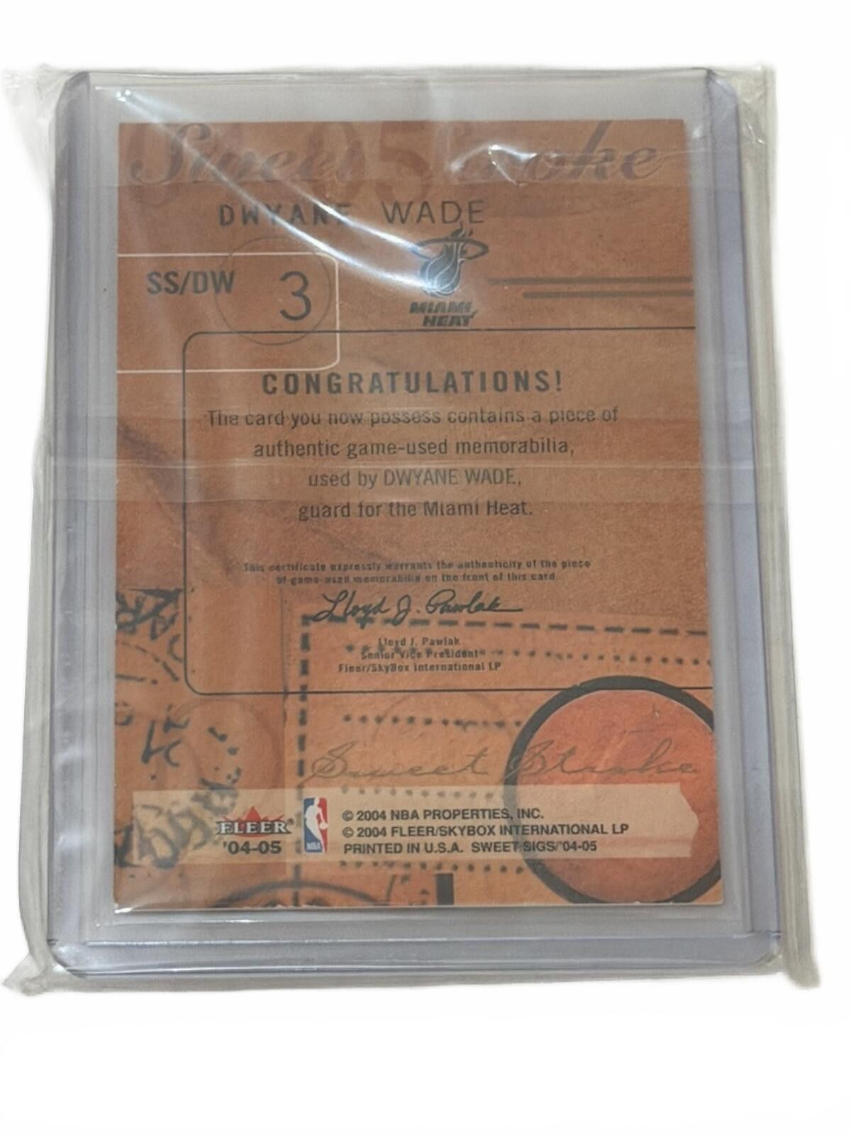 Golf le Fleur 2004-05 Fleer Sweet Stroke Dwyane Wade #SS/DW /250 (MEM) Size ONE SIZE - 6 Thumbnail