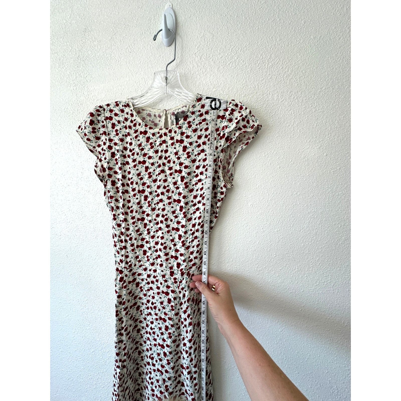 Reformation Reformation Ivory Floral Cap Sleeve Open Back Maxi Dress 0 Size XS / US 0-2 / IT 36-38 - 13 Thumbnail