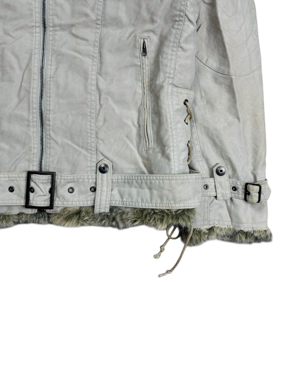 Yasuyuki Ishii 2000s Schlussel - Vkei Style Fur Interior Rider Jacket Size US M / EU 48-50 / 2 - 5 Thumbnail