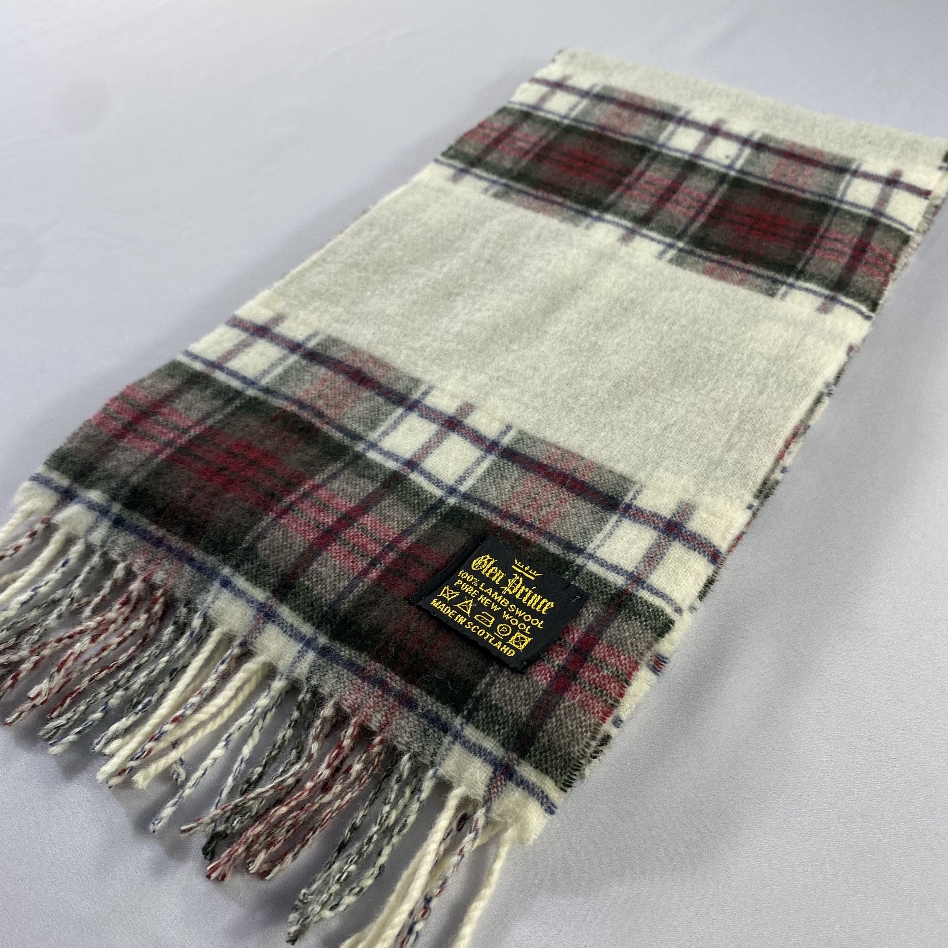 Designer Glen Prince Scarf Plaid Neck Wrap Wool Muffler Size ONE SIZE - 3 Thumbnail