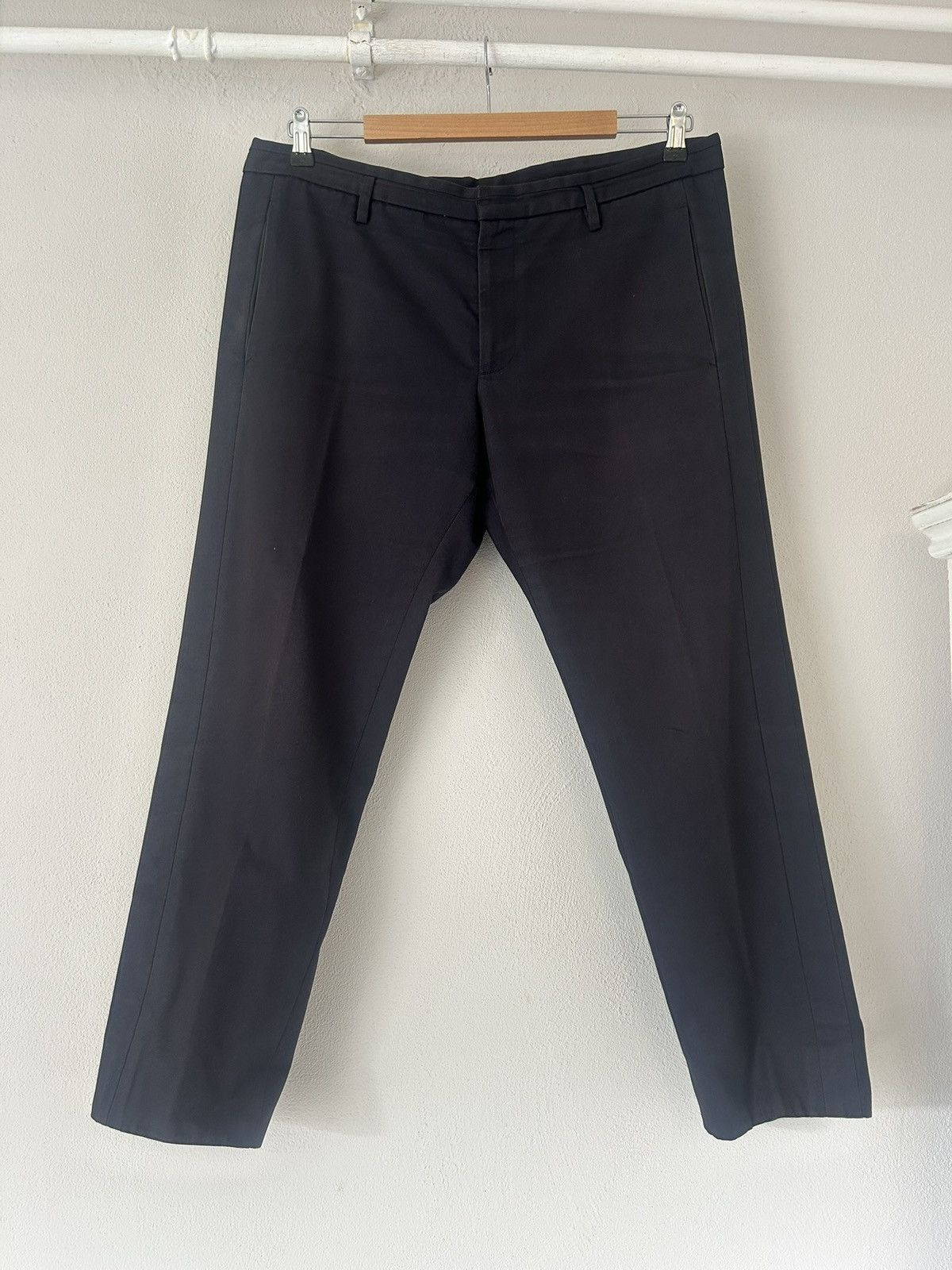 Jil Sander Jil Sander Navy Wool Trousers with Flap Pockets Size US 36 / EU 52 - 2 Thumbnail