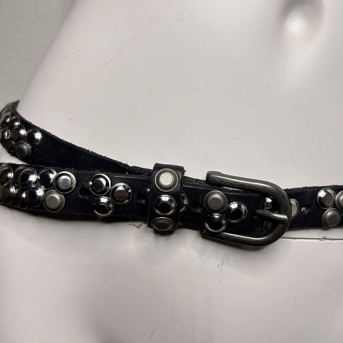 Affliction × Vintage Studded Skinny Leather Belt Vintage Size ONE SIZE - 10 Thumbnail
