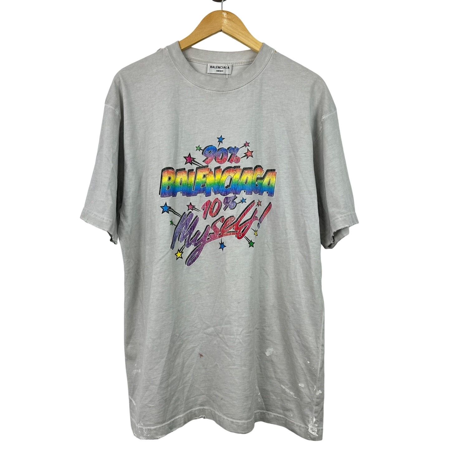 Balenciaga Balenciaga 10% Myself Graphic T-Shirt XS Size US XS / EU 42 / 0 - 1 Thumbnail
