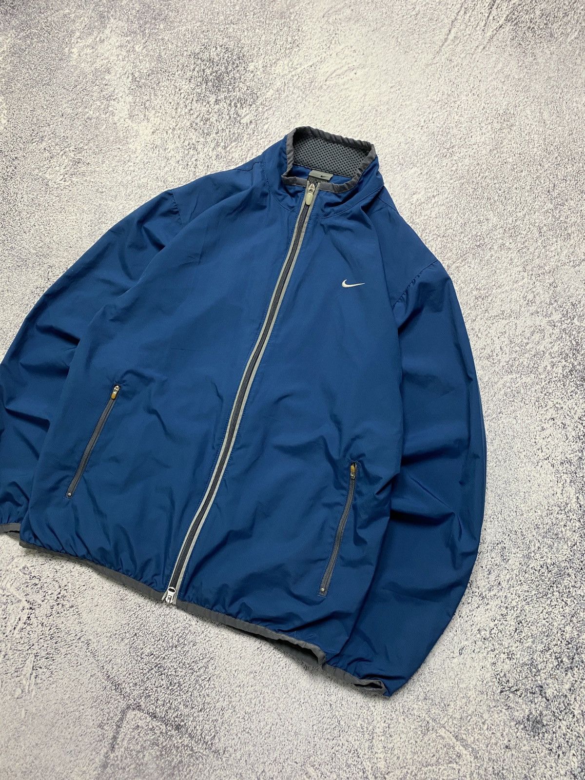 Nike × Vintage Nike Vintage 90s Y2K Nylon Swoosh Track Jacket Size US S / EU 44-46 / 1 - 2 Thumbnail