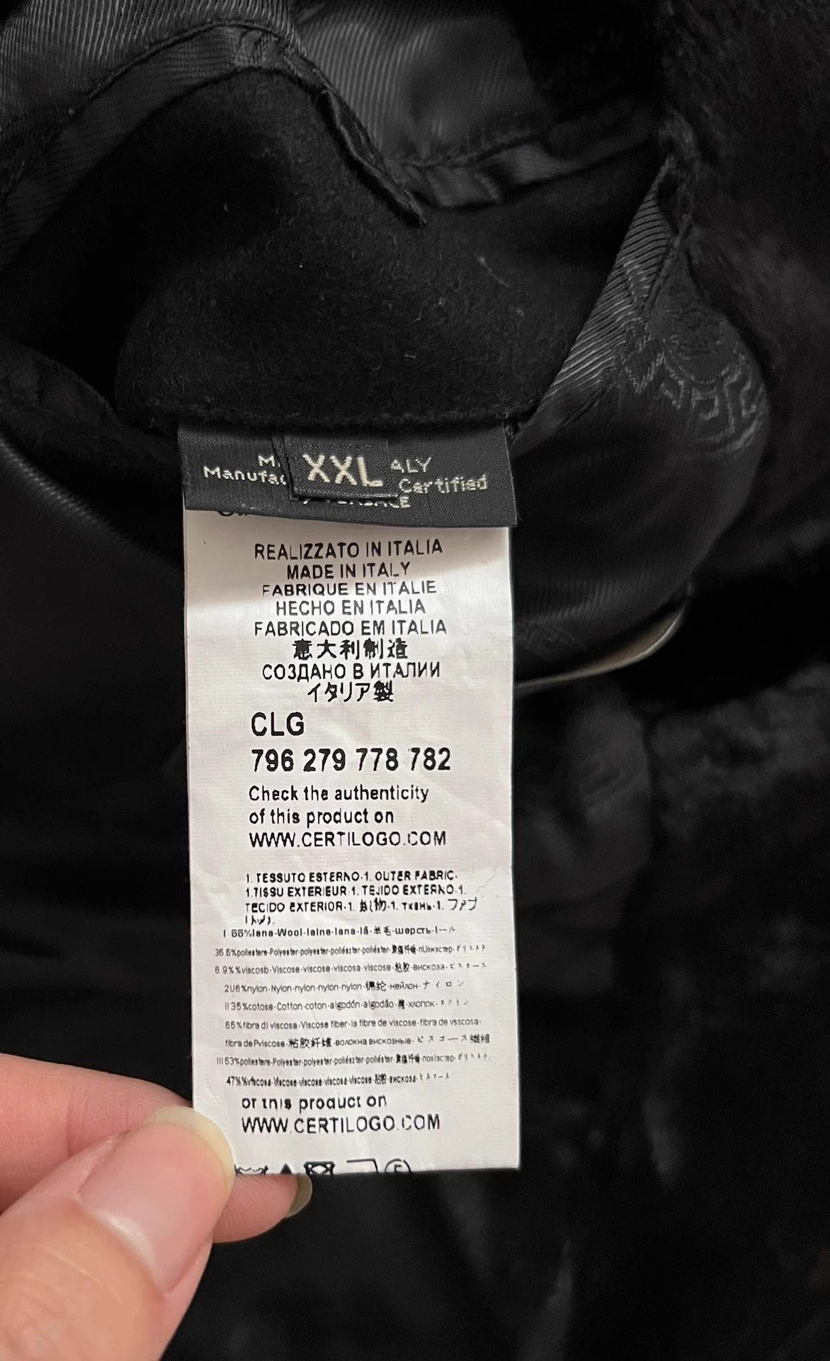 Versace Versace Wool Blend Fur Collar Coat XXL 95% New Size US XXL / EU 58 / 5 - 5 Thumbnail