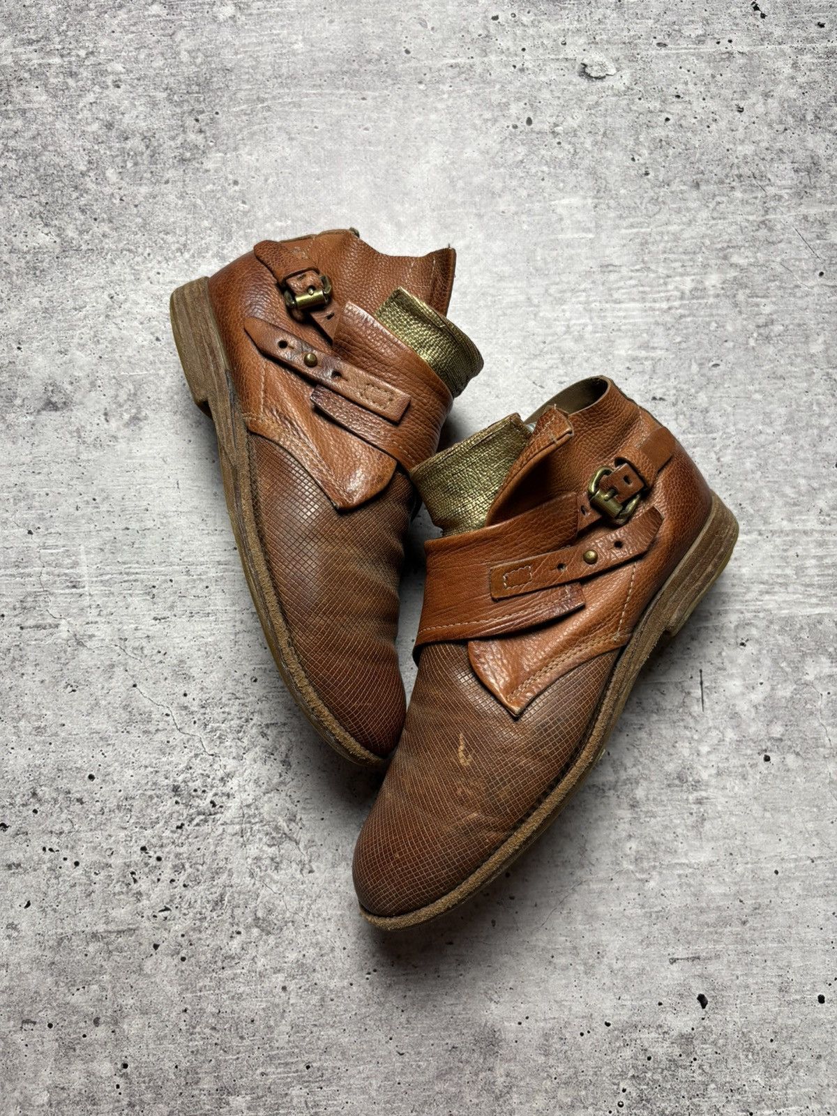 A.S.98 Vintage AS98 AIRSTEP Leather Belted Simon Boots Size US 5 / EU 37 - 2 Thumbnail