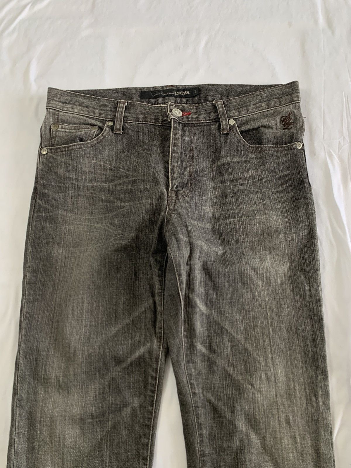Vintage Black denim jeans schlussel Size US 31 - 3 Thumbnail