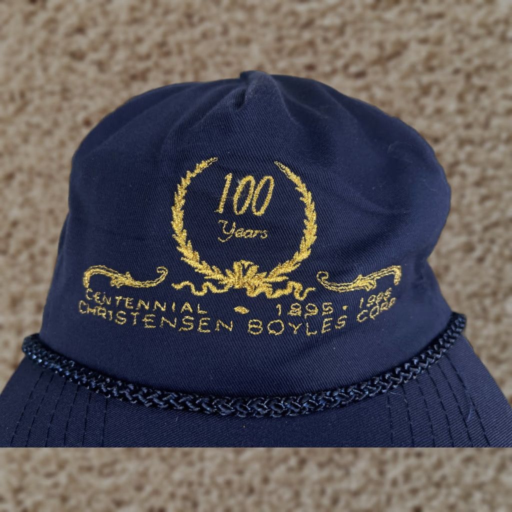 Vintage VINTAGE Christensen Boyles Hat Cap Strap Back Adult Blue Drill Service 100 Years Size ONE SIZE - 1 Thumbnail