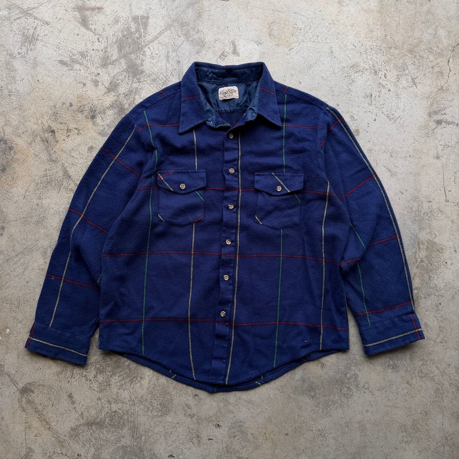 Other Vintage 80s Plaid Wool Flannel Button Up Shirt Size US L / EU 52-54 / 3 - 1 Thumbnail
