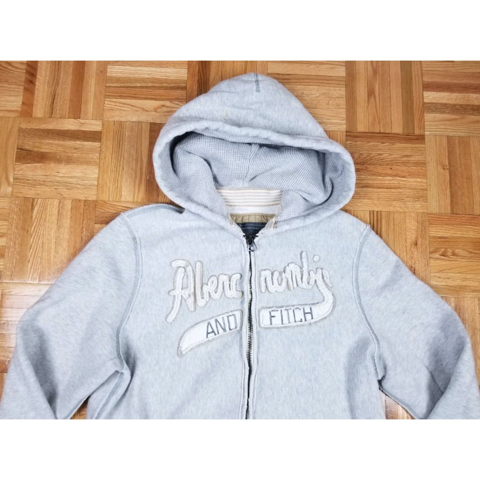 Abercrombie & Fitch VINTAGE Abercrombie & Fitch Gray Full Zip Up Hoodie Mens Large Shirt Mens Large Gray Abercrombie & Fitch Vintage Full Zip Up Hoodie Col Gray Size US L / EU 52-54 / 3 - 2 Thumbnail