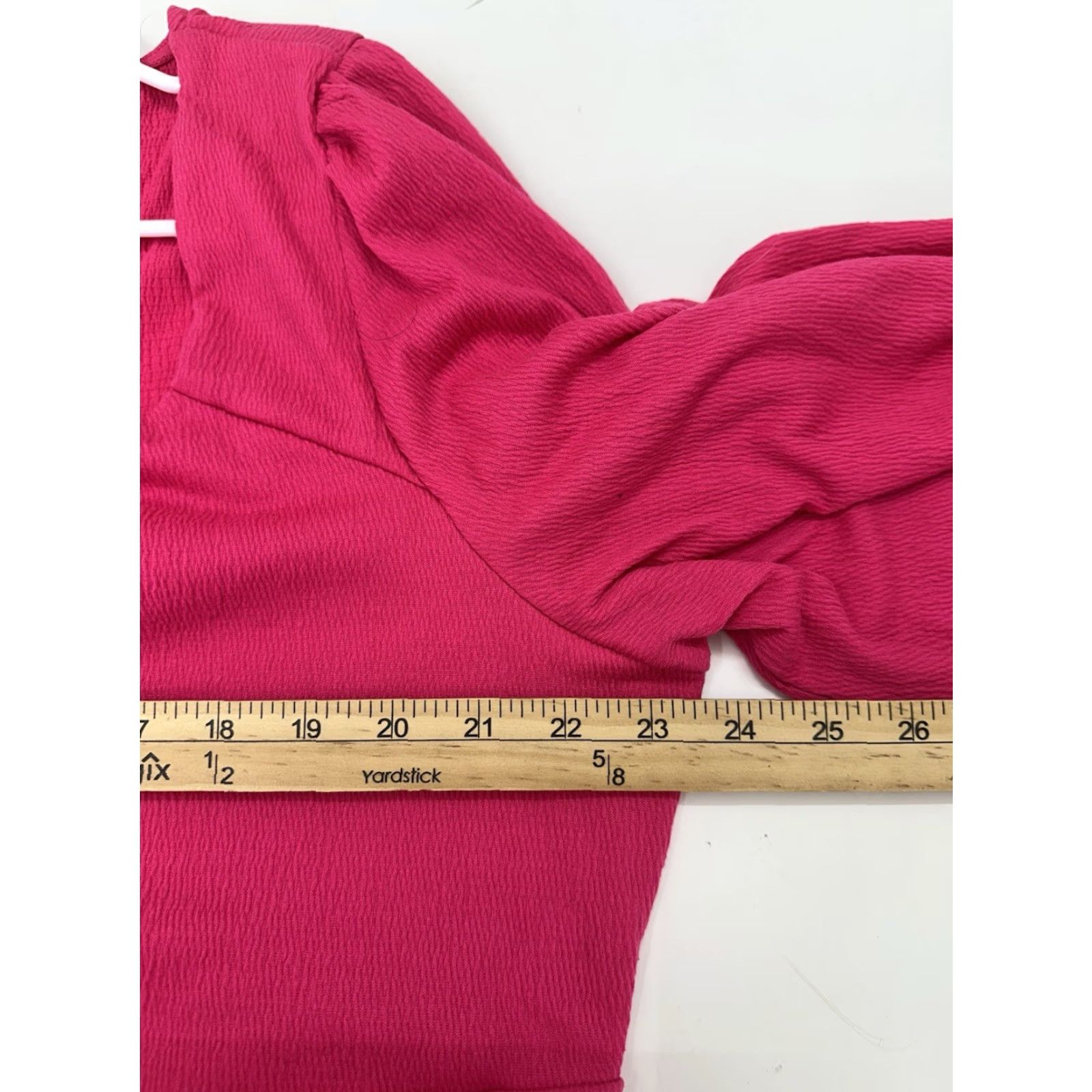 Vintage Ava & Viv Womens Shirt 2X Pink Long Sleeve Knot Front Blouse Shirt Ballon Sleeve Casual Knit Regular Plus Tops Mens Womens? Size XXL / US 16-18 / IT 52-54 - 6 Thumbnail