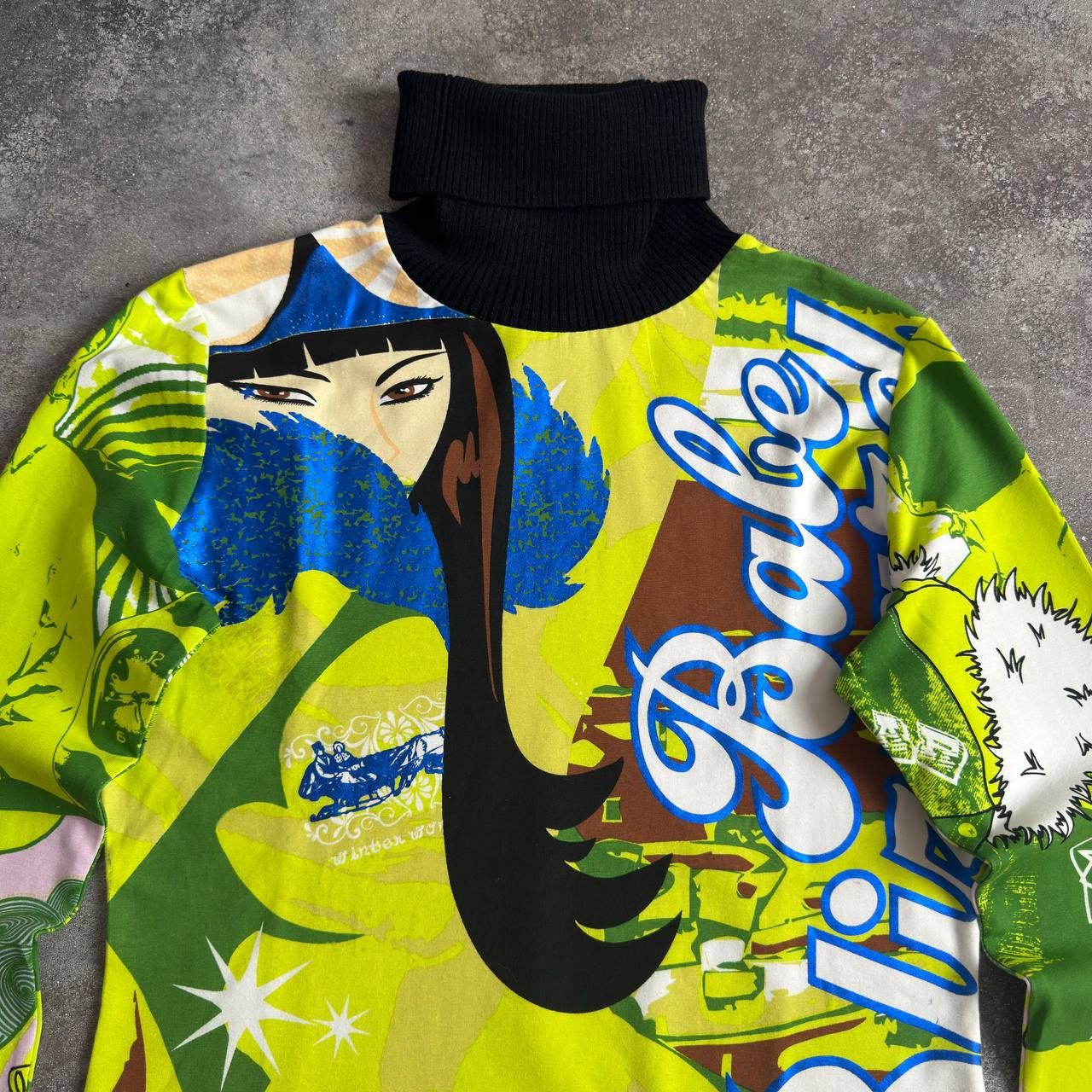 Custo Barcelona × Japanese Brand Custo Barcelona Y2K Vintage Lady Printed Long Sleeve Top Size L / US 10 / IT 46 - 3 Thumbnail