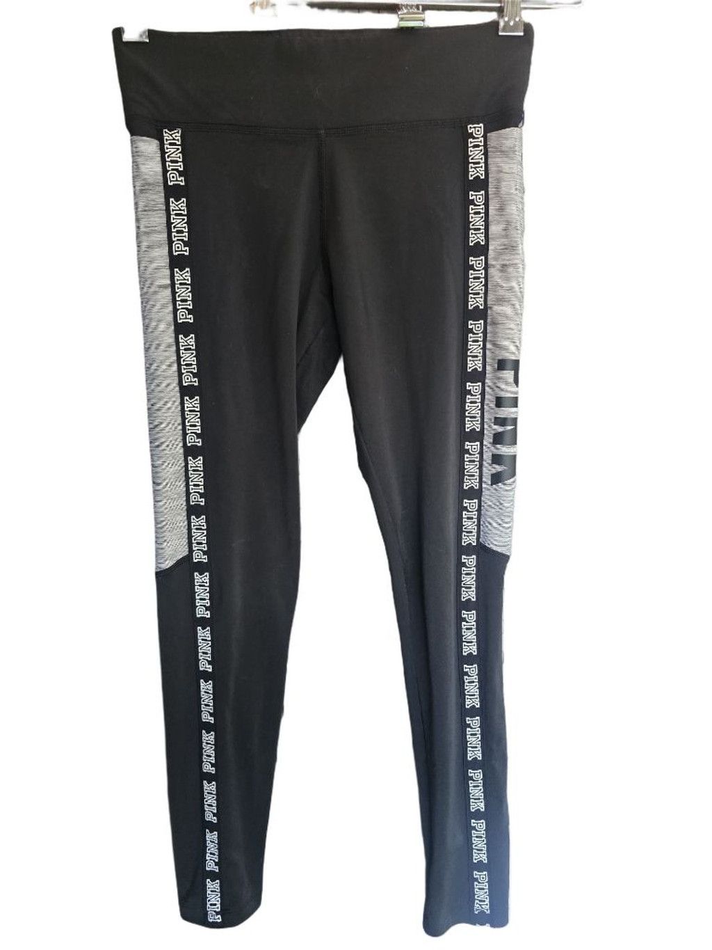 Pink Women's PINK Black Gray Leggings M Size 29" - 1 Thumbnail