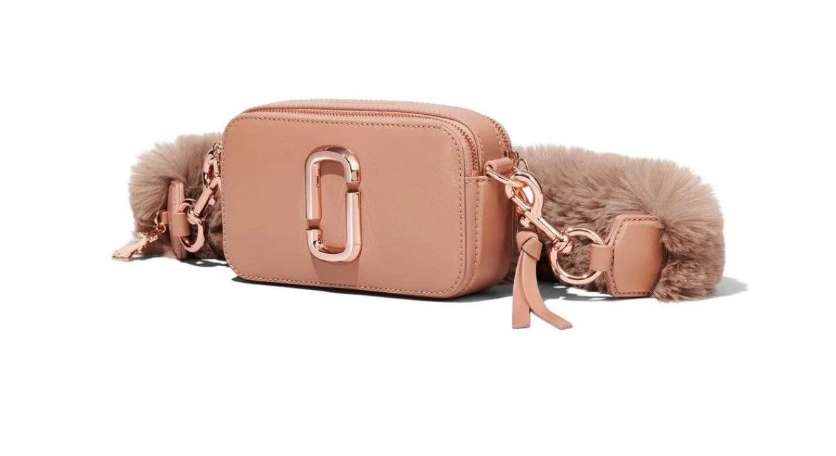 Marc Jacobs Marc Jacobs Snapshot Fur Strap Bag Sunkissed Pink NWT Size ONE SIZE - 5 Thumbnail