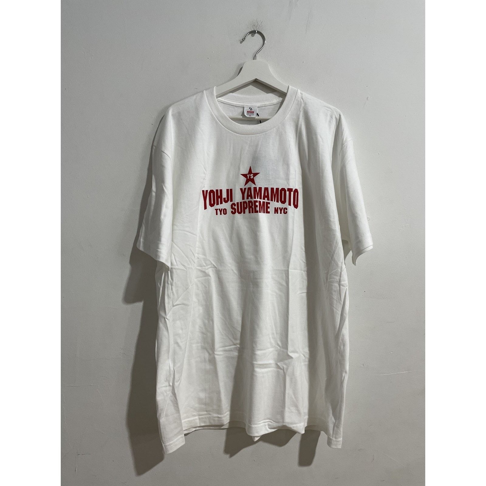 Supreme SUPREME Y'S BY YOHJI YAMAMOTO STAR WHITE TEE SIZE XL NEW
