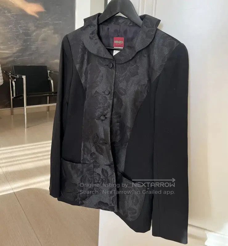 Kenzo KENZO Women's Black Floral Jacket . Size M / US 6-8 / IT 42-44 - 1 Thumbnail