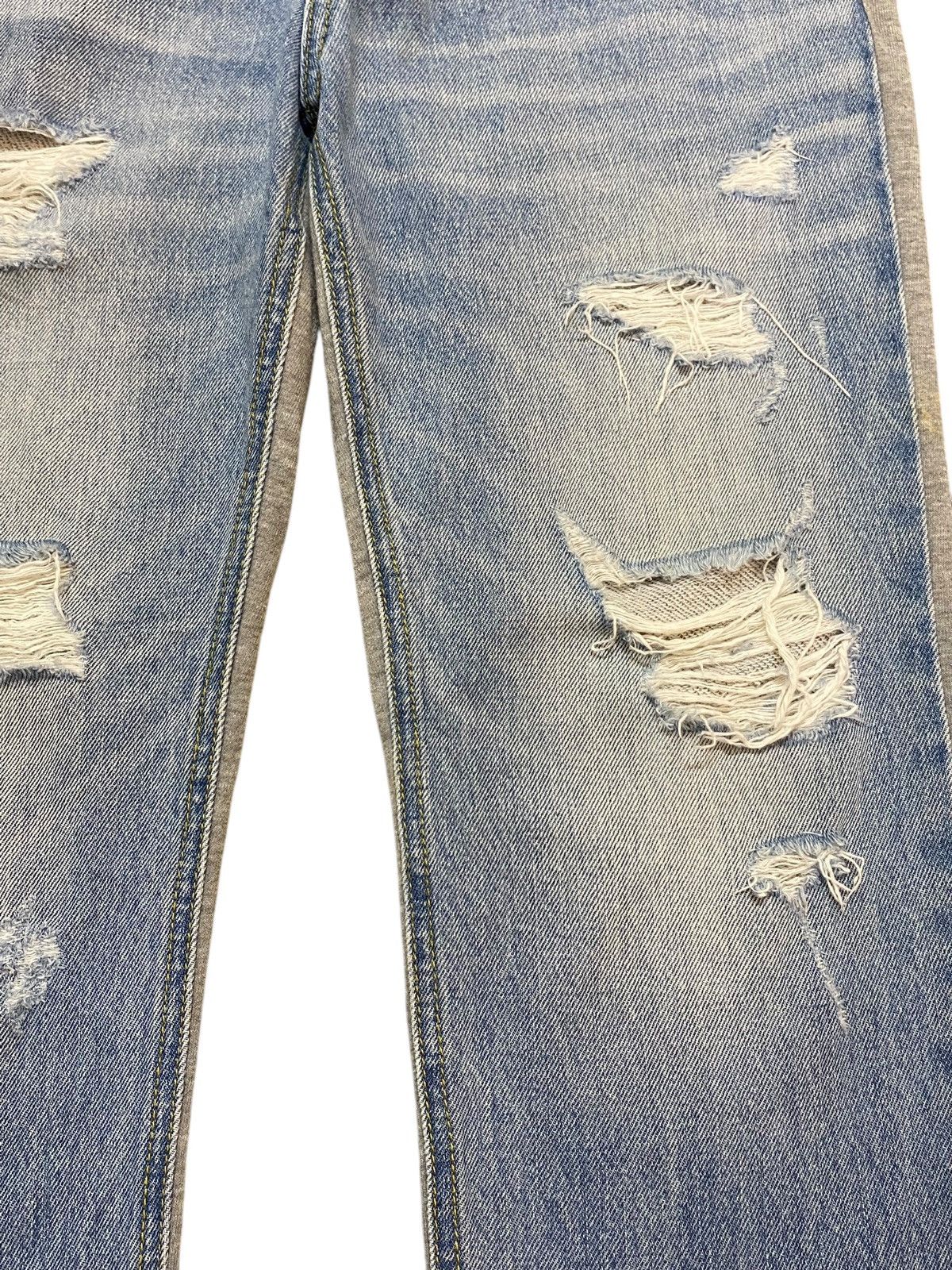 Japanese Brand Vintage Custom Rodeo Crowns Ripped Half Jean Half Pants Size US 30 / EU 46 - 6 Thumbnail