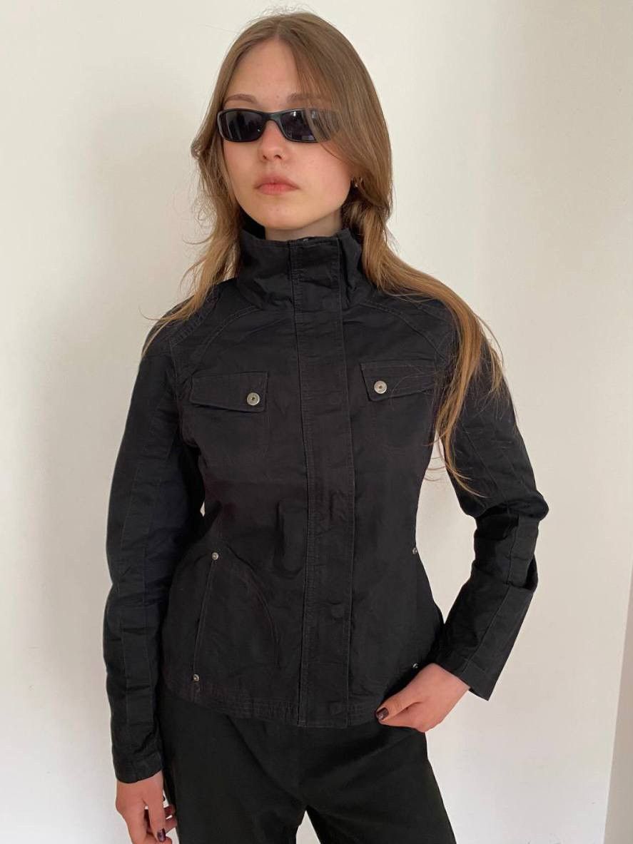 Vintage Vintage black tight racer jacket Size S / US 4 / IT 40 - 1 Thumbnail
