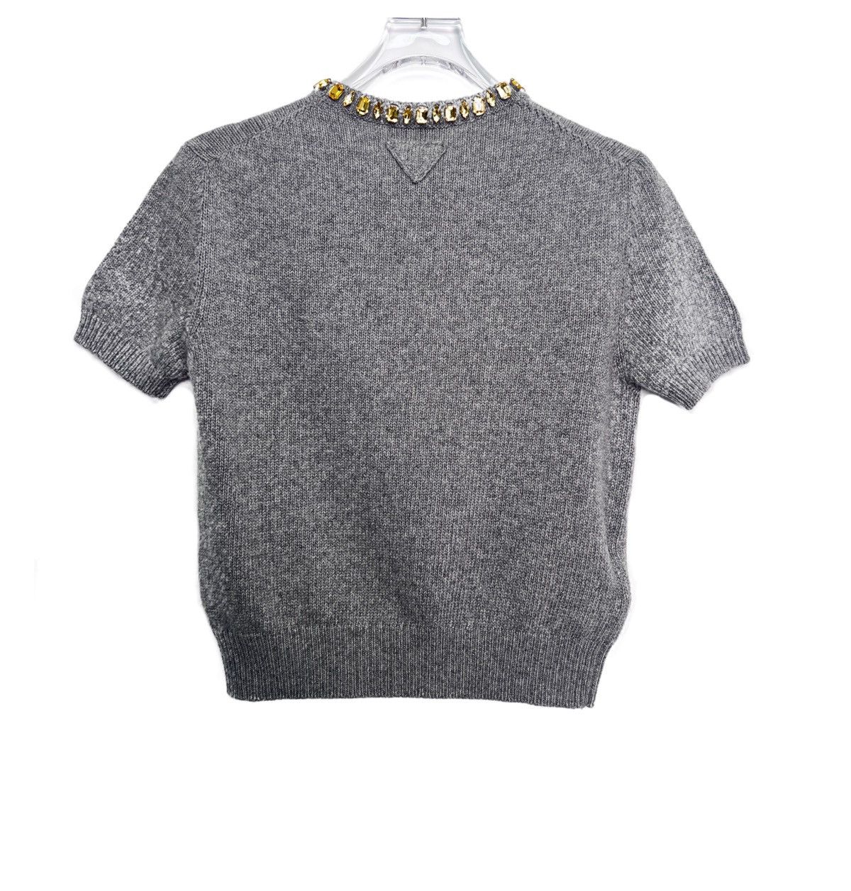 Prada PRADA Wool Blend Short Sleeve Cashmere Sweater K26WX Size S / US 4 / IT 40 - 2 Thumbnail