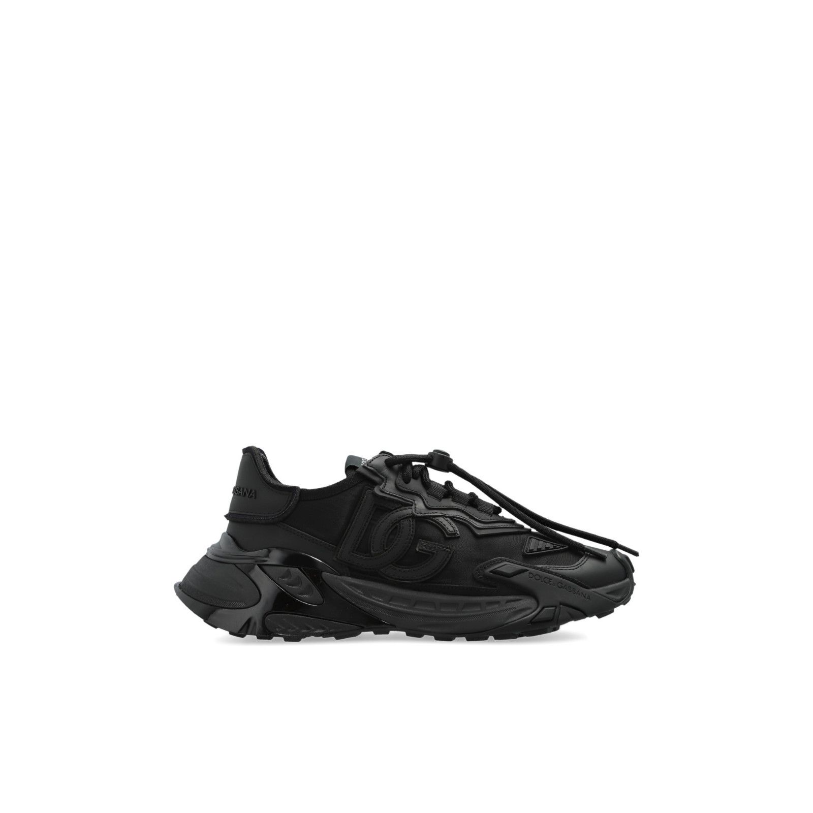 DOLCE&GABBANA Black Leather Sports Sneakers New & Authentic