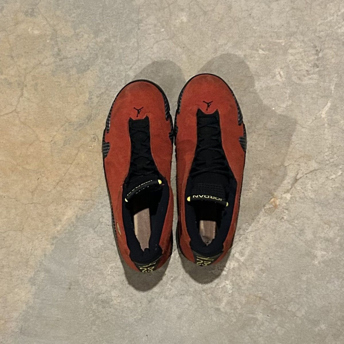 Jordan Brand × Nike Air Jordan 14 Retro Ferrari Challenge Red 2014 US 9.5 Size US 9.5 / EU 42-43 - 10 Thumbnail