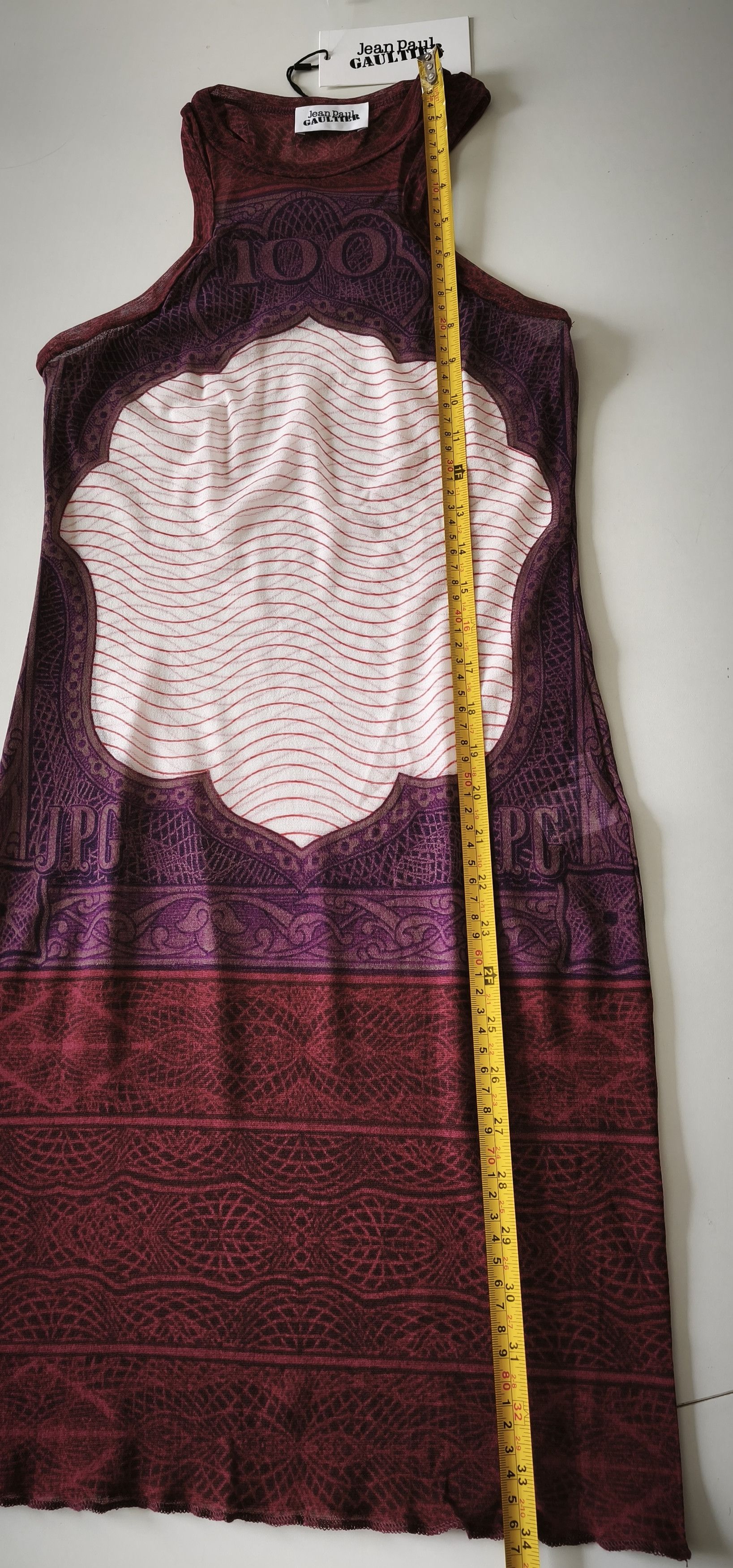 Jean Paul Gaultier Cartouche short dress in purple and burgundy Size M / US 6-8 / IT 42-44 - 7 Thumbnail