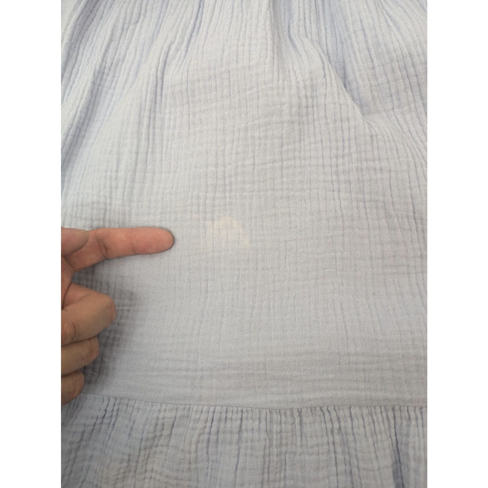 Vintage Knox Rose Womens Dress Blue Short Sleeve Casual Gauze A-Line Peasant L Size 36" / US 14 / IT 50 - 6 Thumbnail
