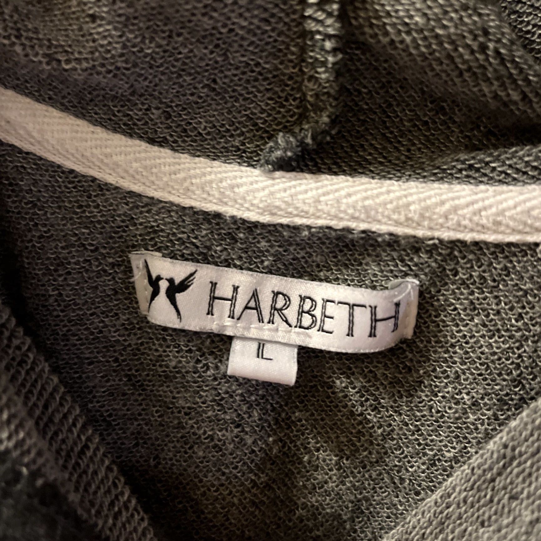 Vintage Harbeth Women's Sweatshirt L Hooded Pullover Gray Activewear Fall Winter Spring Summer Size L / US 10 / IT 46 - 3 Thumbnail